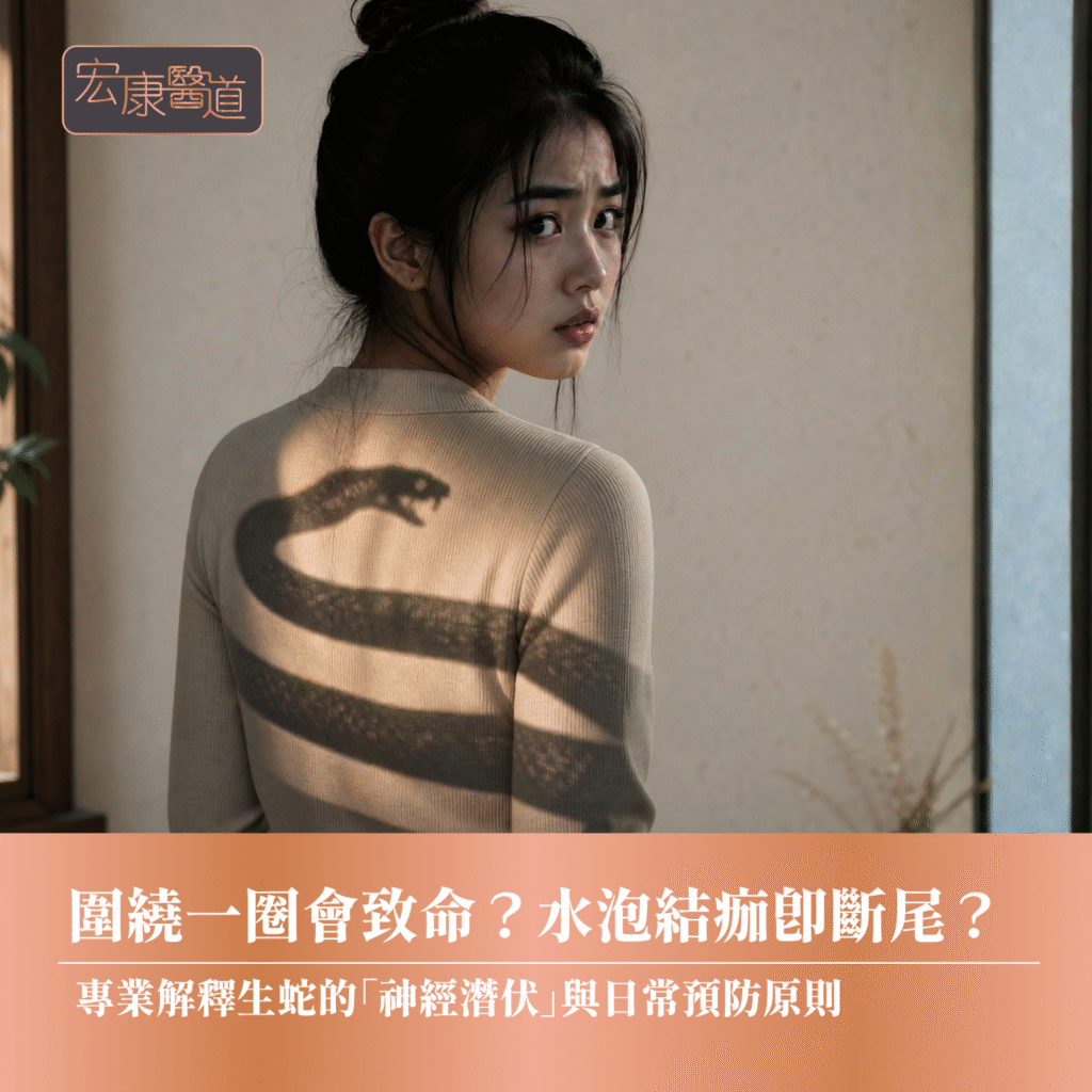 圍繞一圈會致命？水泡結痂即斷尾？ 專業解釋生蛇的「神經潛伏」與日常預防原則