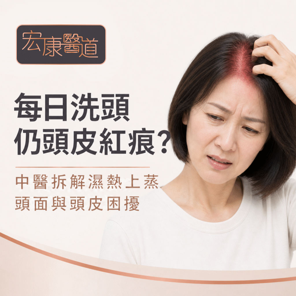 每天洗頭吹頭，為什麼還是經常頭皮發紅痕癢？濕熱下注或上蒸頭面的中醫解析