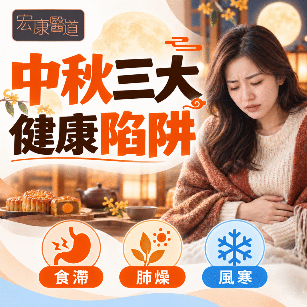 【中秋養生】食月餅容易滯肚腸胃不適？中醫教您秋燥潤肺、健脾解滯與賞月防寒全指南