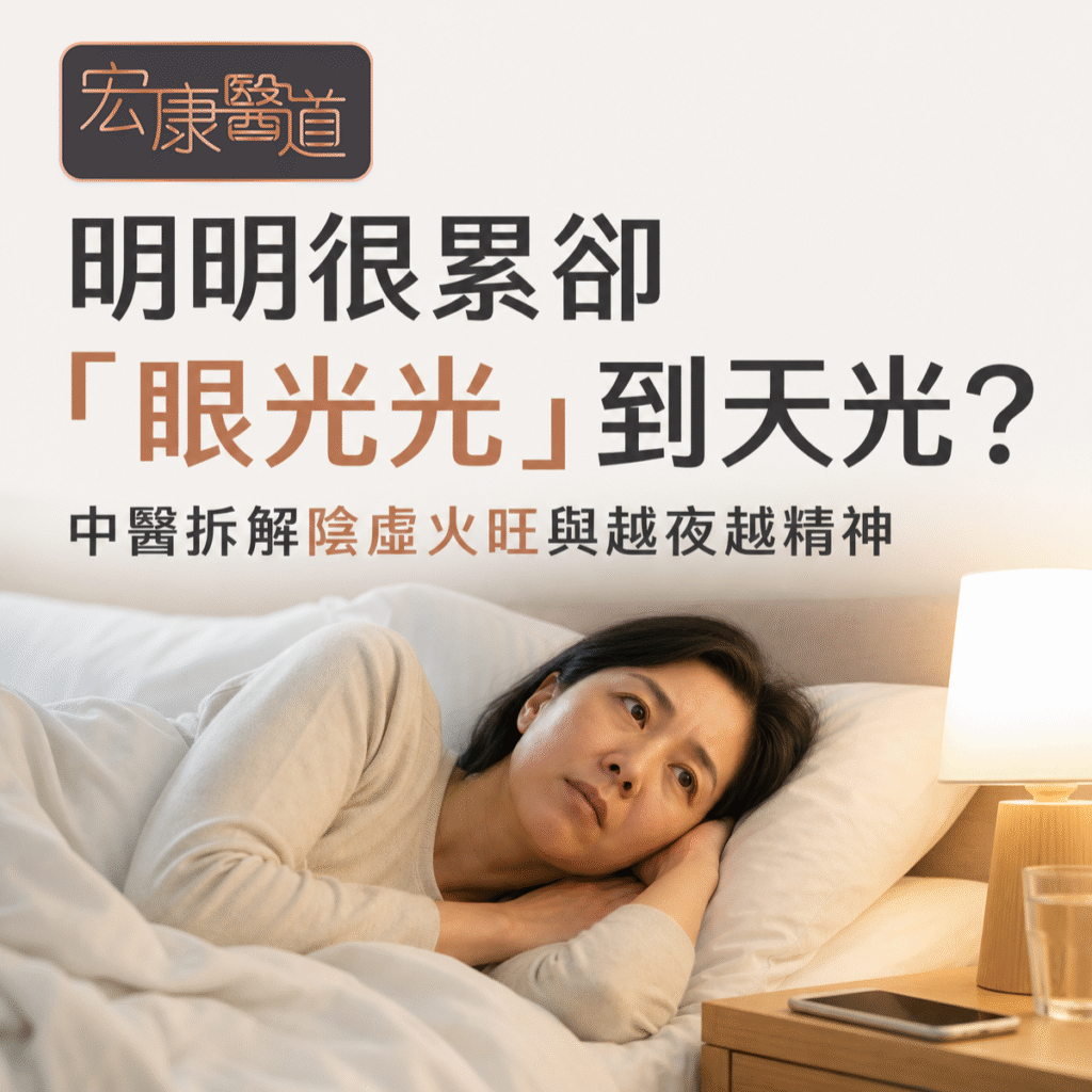 明明很累卻「眼光光」到天光？陰虛火旺為何令人愈夜愈精神