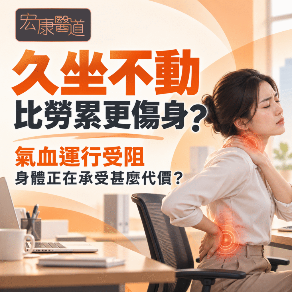 【為甚麼久坐不動比勞累更傷身？】氣血運行受阻，身體正在承受甚麼代價？